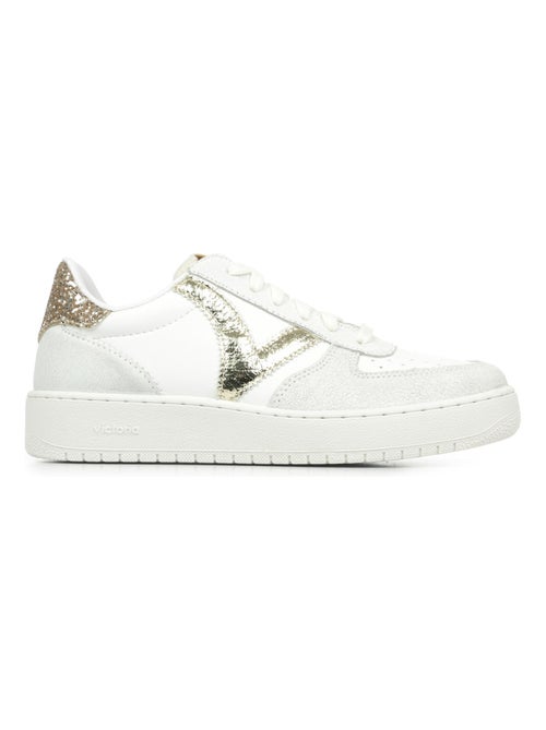 Baskets en Cuir et Syntetique Victoria. - Kiabi