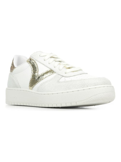 Baskets en Cuir et Syntetique Victoria. - Kiabi