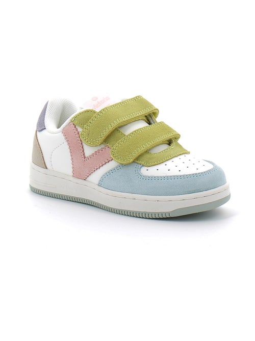 Baskets en Cuir et Syntetique Victoria. - Kiabi