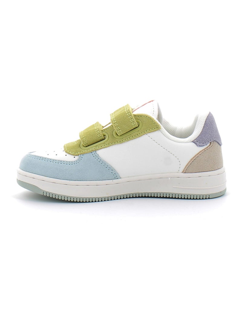 Baskets en Cuir et Syntetique Victoria. Blanc - Kiabi