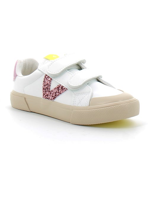 Baskets en Cuir et Syntetique Victoria. - Kiabi