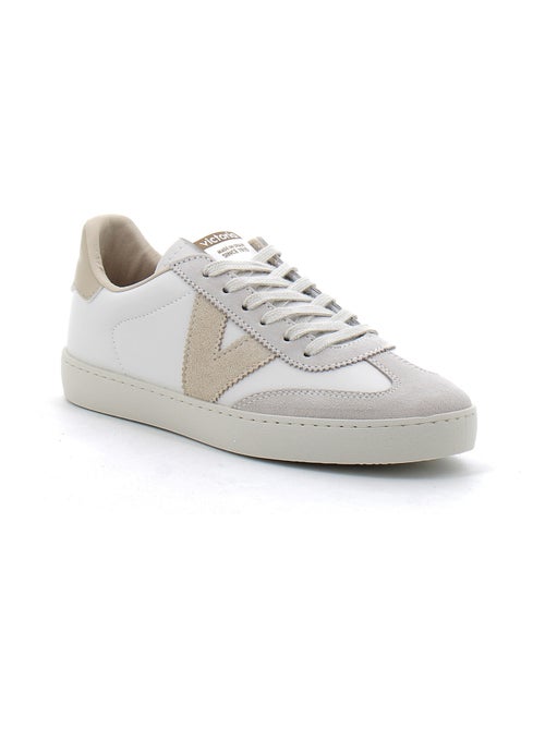 Baskets en Cuir et Syntetique Victoria. - Kiabi