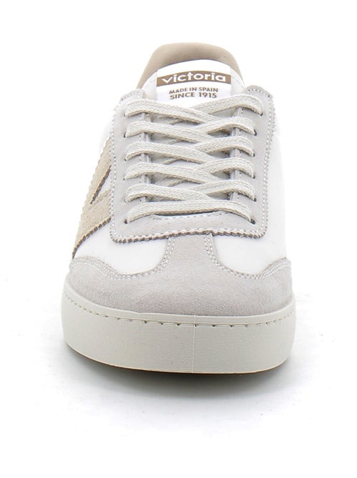 Baskets en Cuir et Syntetique Victoria. - Kiabi