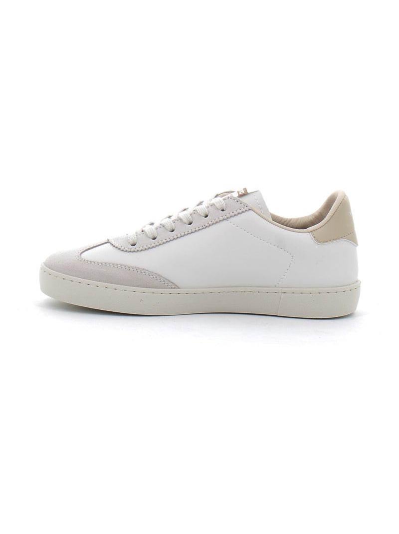 Baskets en Cuir et Syntetique Victoria. Blanc - Kiabi