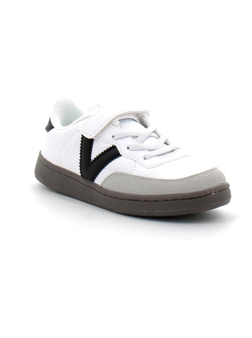 Baskets en Cuir et Syntetique Victoria. - Kiabi