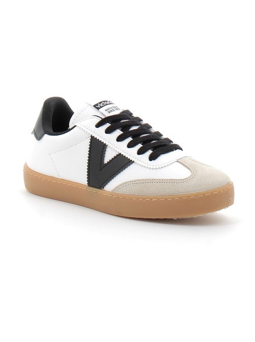 Baskets en Cuir et Syntetique Victoria. - Kiabi