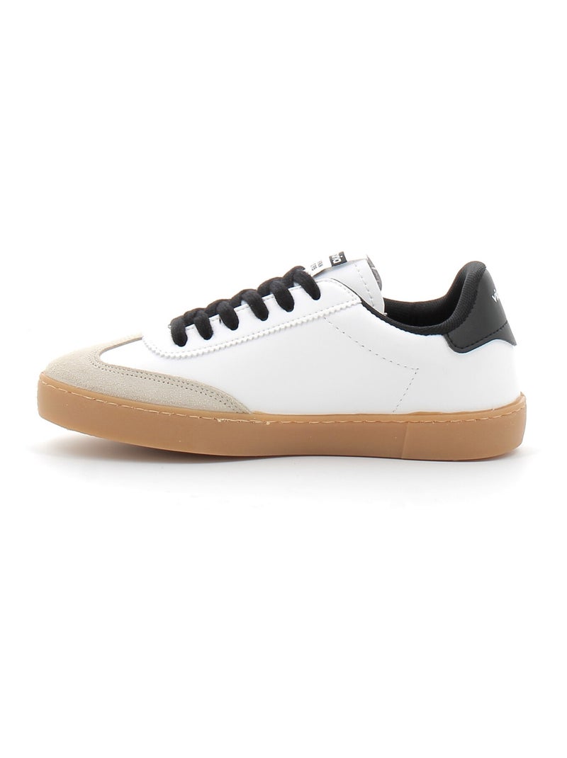 Baskets en Cuir et Syntetique Victoria. Blanc - Kiabi