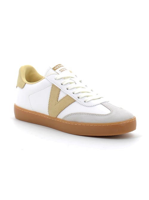 Baskets en Cuir et Syntetique Victoria. - Kiabi