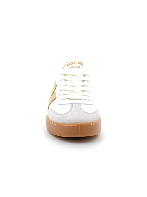 Baskets en Cuir et Syntetique Victoria. - Kiabi