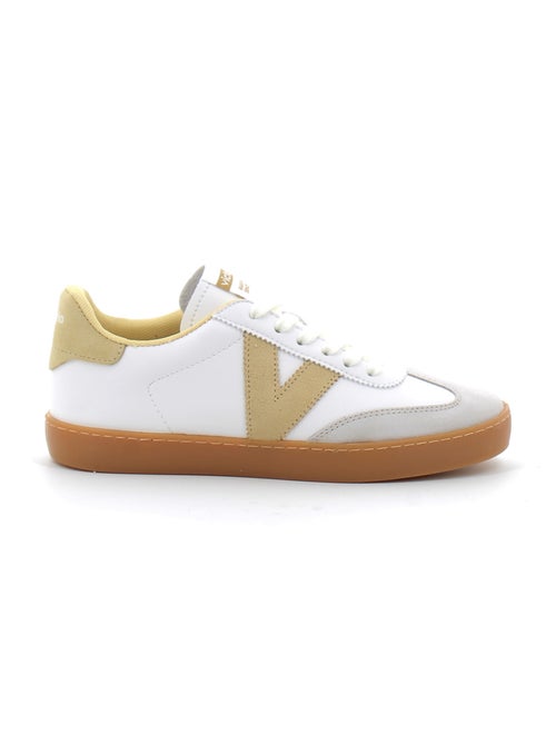 Baskets en Cuir et Syntetique Victoria. - Kiabi