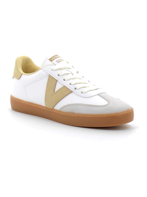 Baskets en Cuir et Syntetique Victoria. - Kiabi