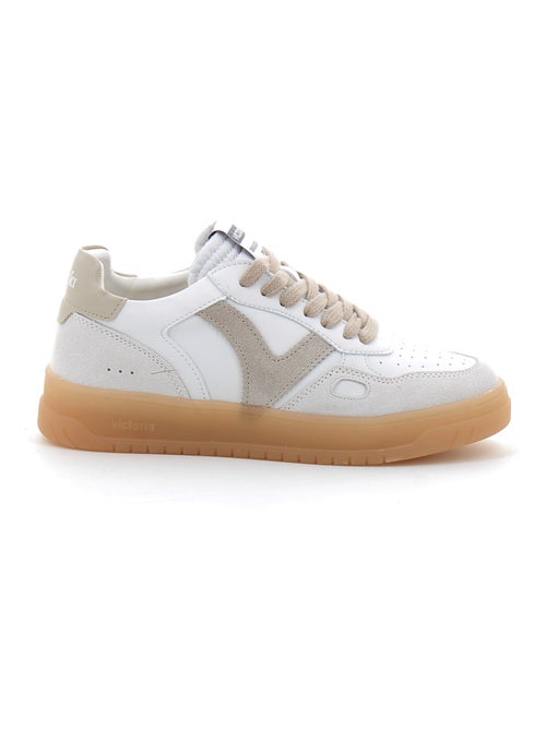 Baskets en Cuir et Syntetique Victoria. - Kiabi