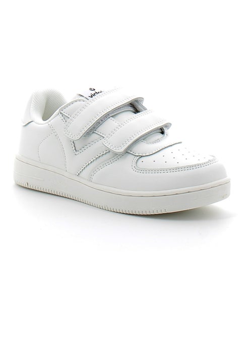 Baskets en Cuir et Syntetique Victoria. - Kiabi