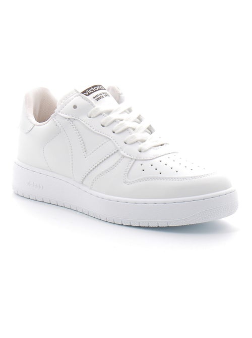 Baskets en Cuir et Syntetique Victoria. - Kiabi