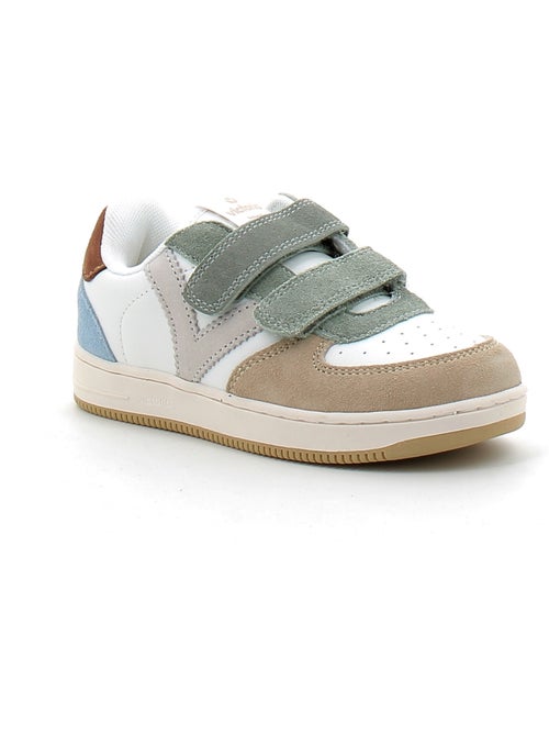Baskets en Cuir et Syntetique Victoria. - Kiabi
