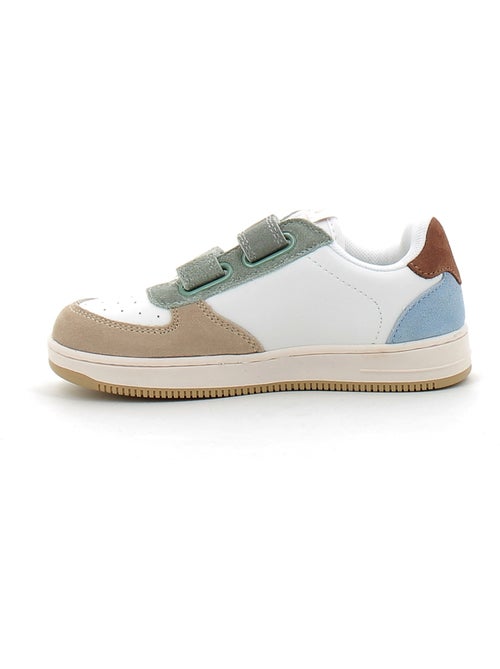 Baskets en Cuir et Syntetique Victoria. - Kiabi