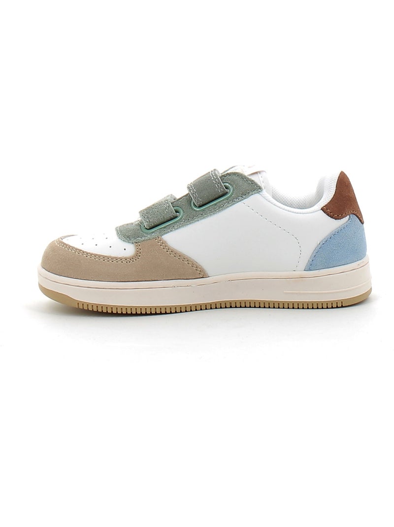 Baskets en Cuir et Syntetique Victoria. Blanc - Kiabi