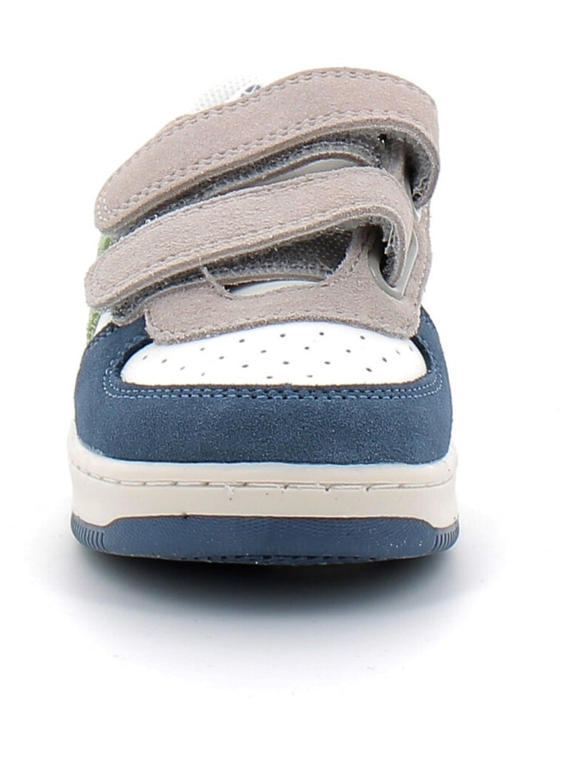 Baskets en Cuir et Syntetique Victoria. Bleu - Kiabi