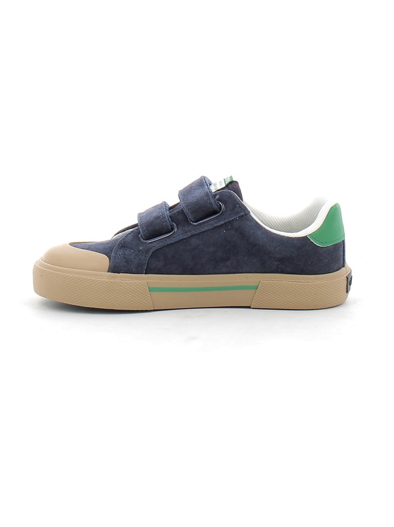 Baskets en Cuir et Syntetique Victoria. Bleu - Kiabi