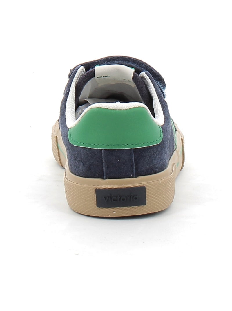 Baskets en Cuir et Syntetique Victoria. Bleu - Kiabi