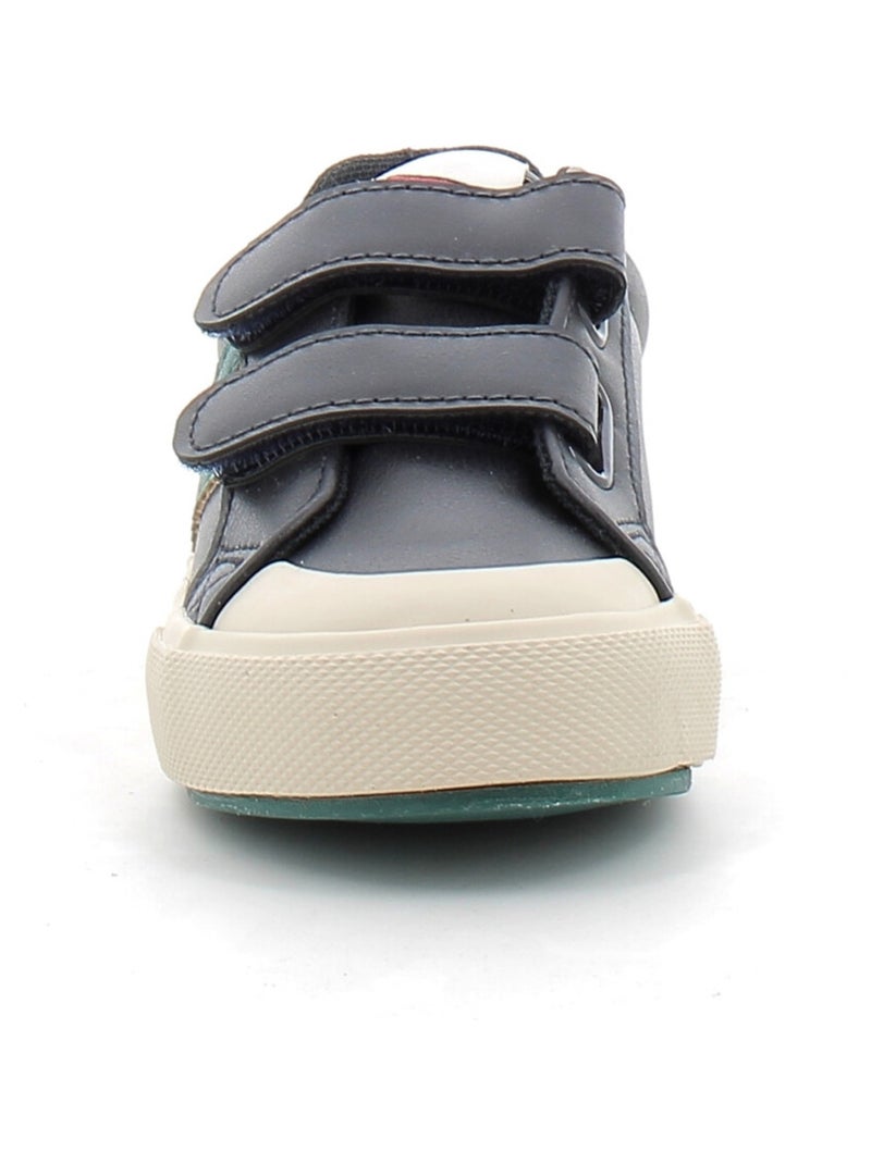 Baskets en Cuir et Syntetique Victoria. Bleu - Kiabi