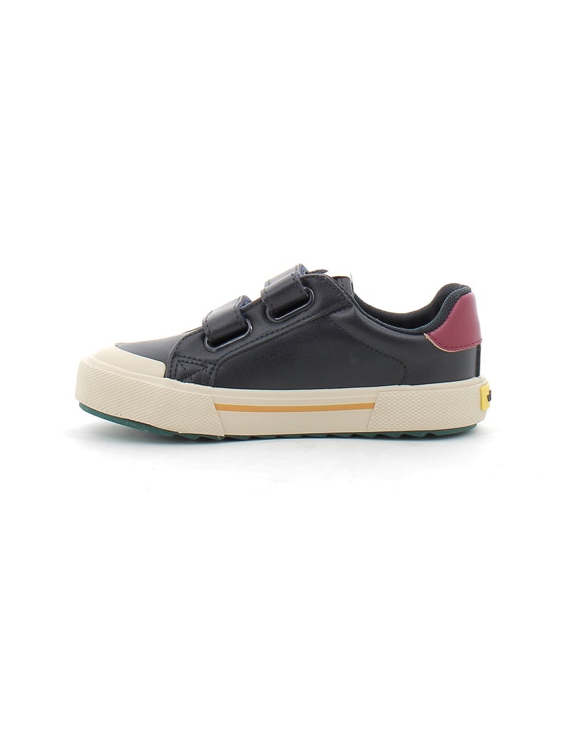 Baskets en Cuir et Syntetique Victoria. Bleu - Kiabi