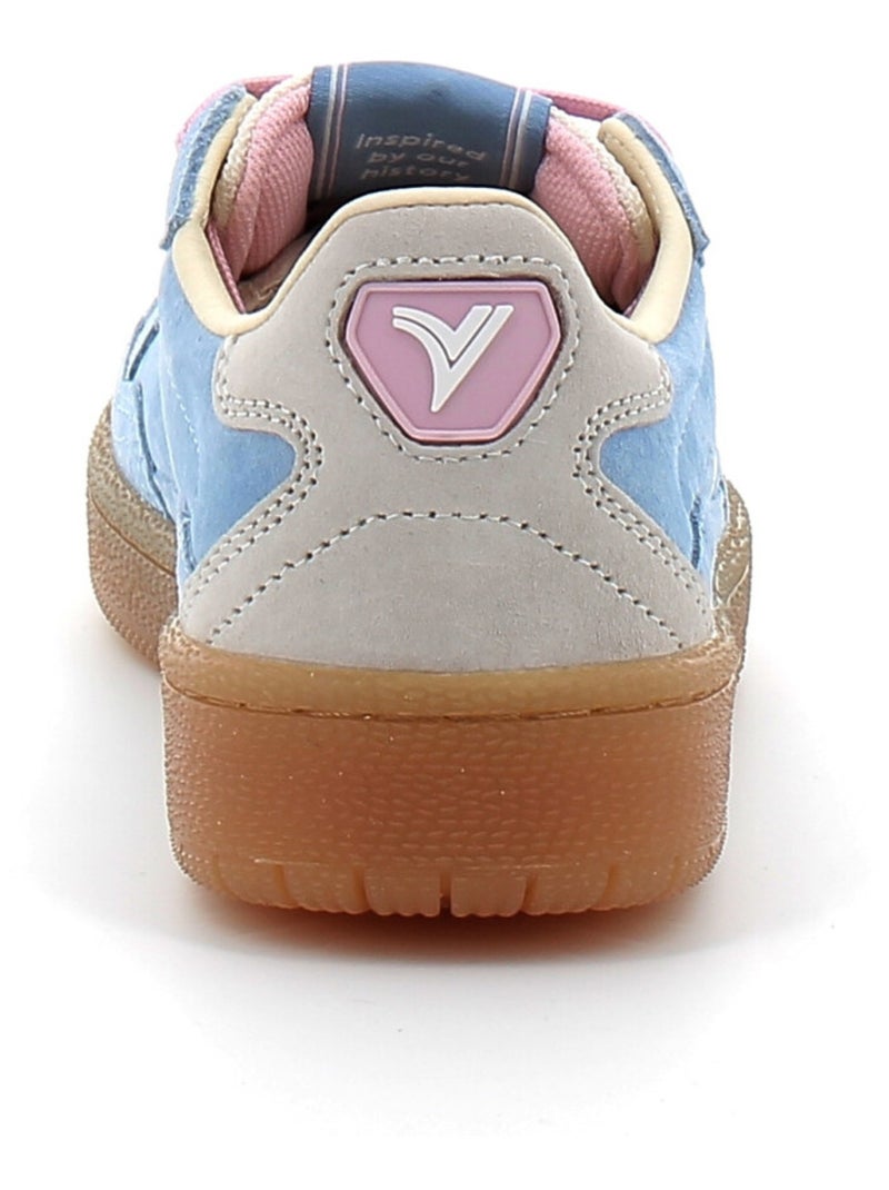 Baskets en Cuir et Syntetique Victoria. Bleu - Kiabi