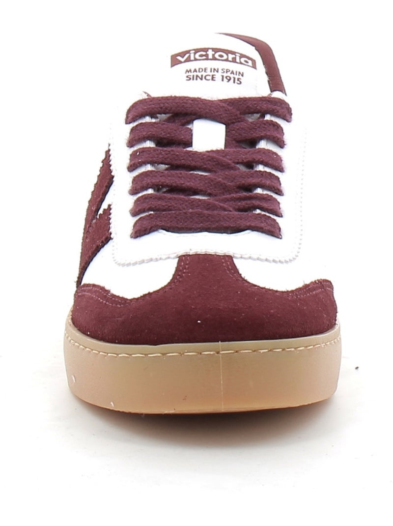 Baskets en Cuir et Syntetique Victoria. Bordeaux - Kiabi