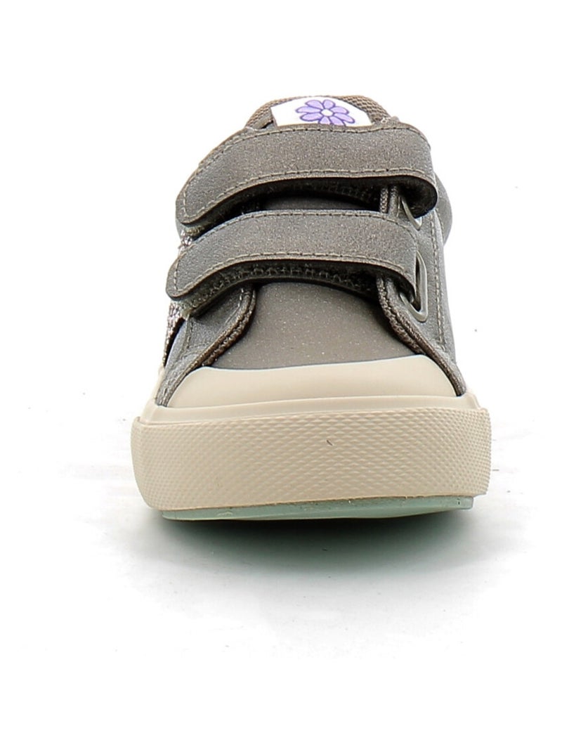 Baskets en Cuir et Syntetique Victoria. Gris - Kiabi