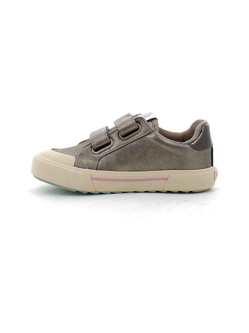 Baskets en Cuir et Syntetique Victoria. Gris - Kiabi