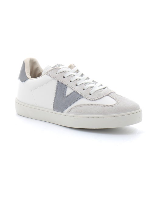 Baskets en Cuir et Syntetique Victoria. - Kiabi
