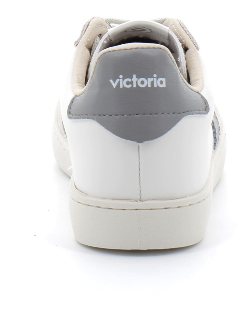 Baskets en Cuir et Syntetique Victoria. Gris - Kiabi