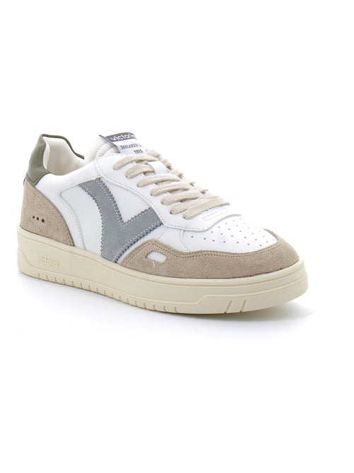 Baskets en Cuir et Syntetique Victoria. - Kiabi