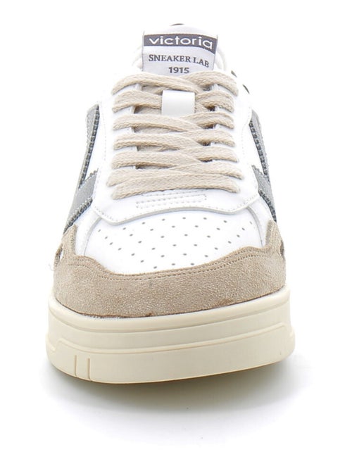 Baskets en Cuir et Syntetique Victoria. - Kiabi