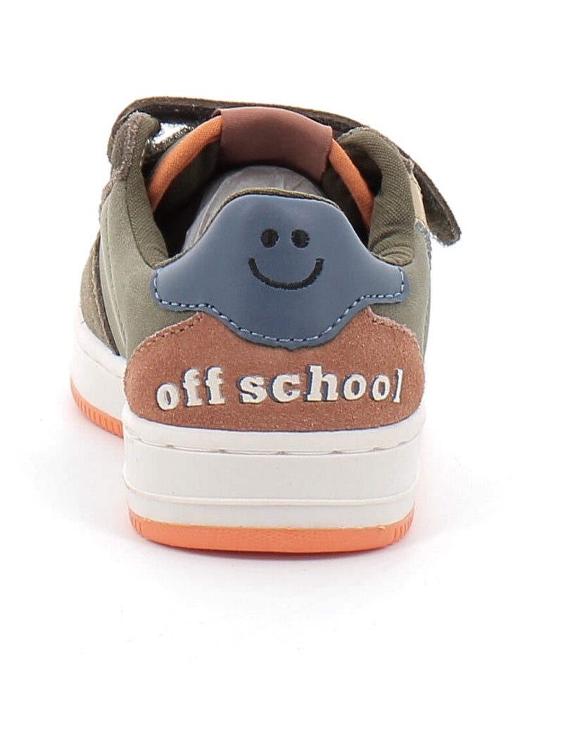 Baskets en Cuir et Syntetique Victoria. Kaki - Kiabi