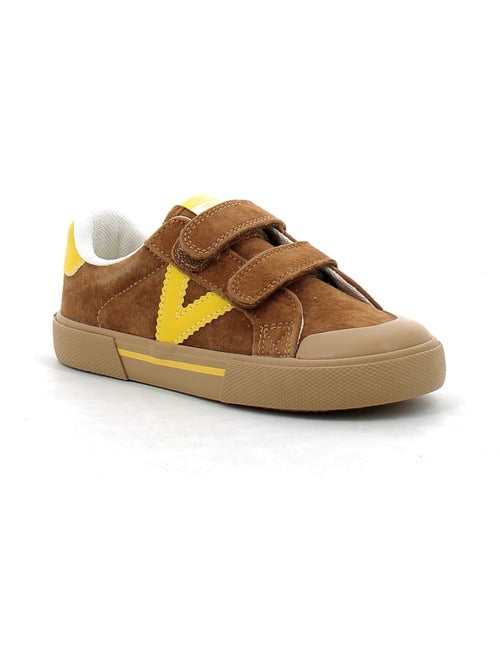 Baskets en Cuir et Syntetique Victoria. - Kiabi