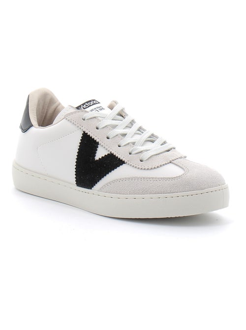 Baskets en Cuir et Syntetique Victoria. - Kiabi