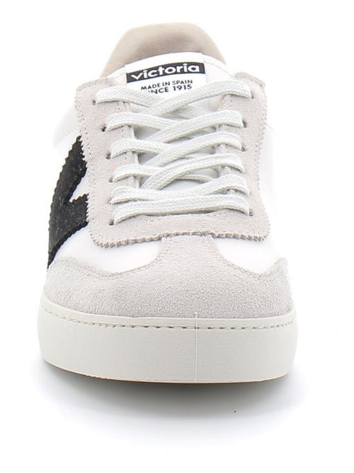 Baskets en Cuir et Syntetique Victoria. - Kiabi