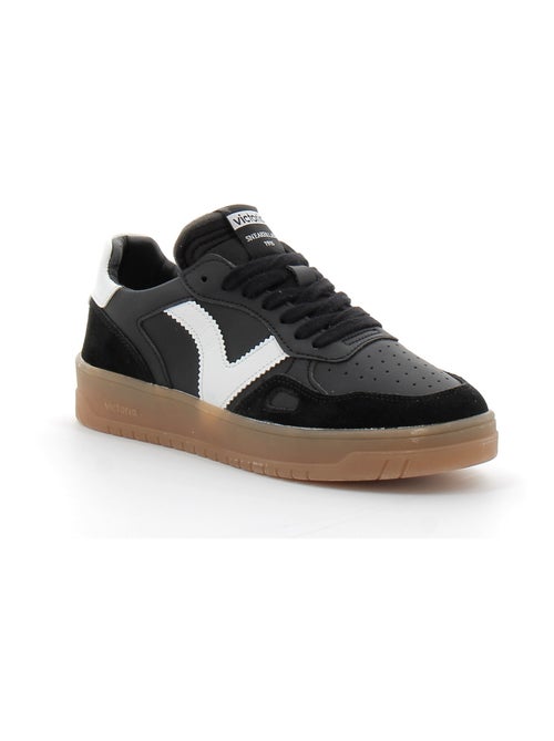 Baskets en Cuir et Syntetique Victoria. - Kiabi
