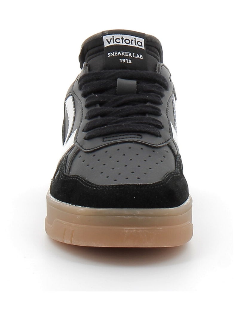 Baskets en Cuir et Syntetique Victoria. Noir - Kiabi