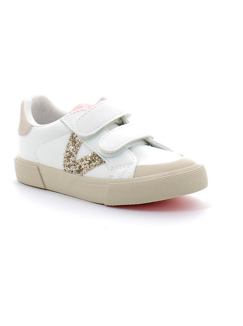 Baskets en Cuir et Syntetique Victoria. - Kiabi