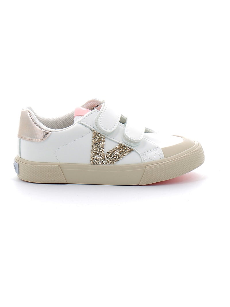 Baskets en Cuir et Syntetique Victoria. Rose - Kiabi