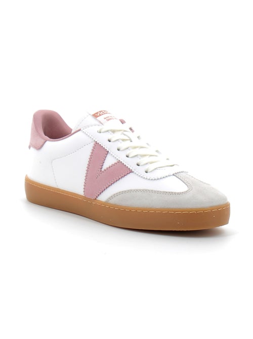 Baskets en Cuir et Syntetique Victoria. - Kiabi