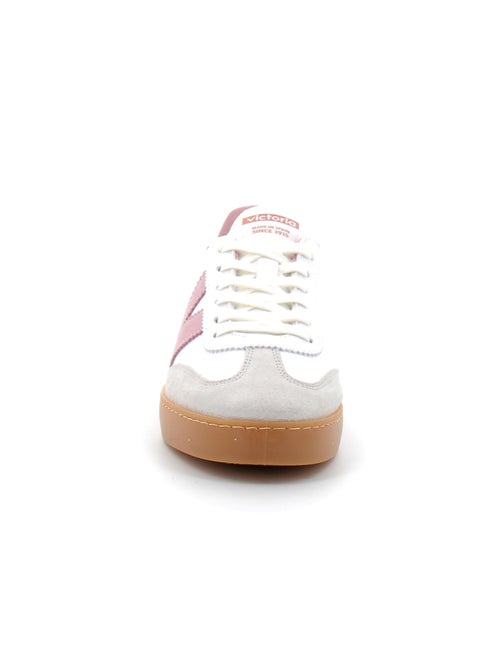 Baskets en Cuir et Syntetique Victoria. - Kiabi
