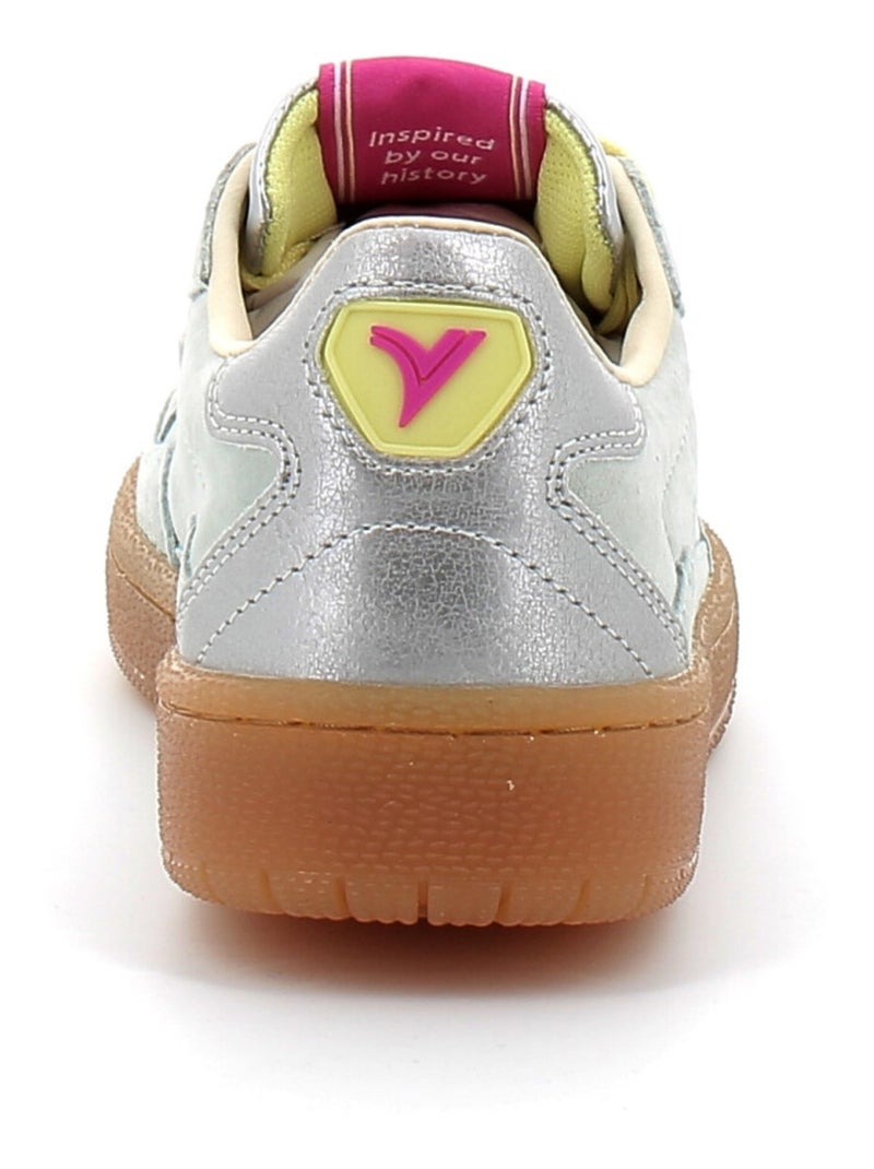 Baskets en Cuir et Syntetique Victoria. Vert - Kiabi