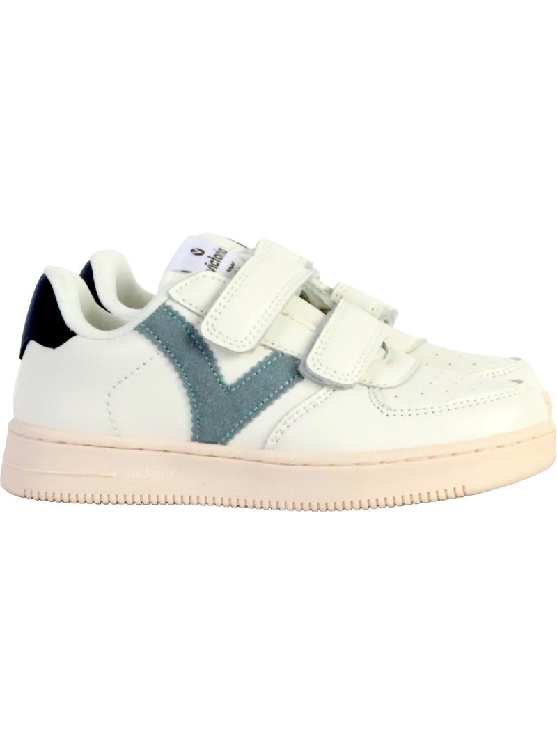 Baskets en cuir et syntetique victoria. Vert - Kiabi