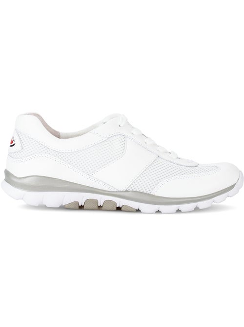 Baskets  en cuir et textile - Kiabi