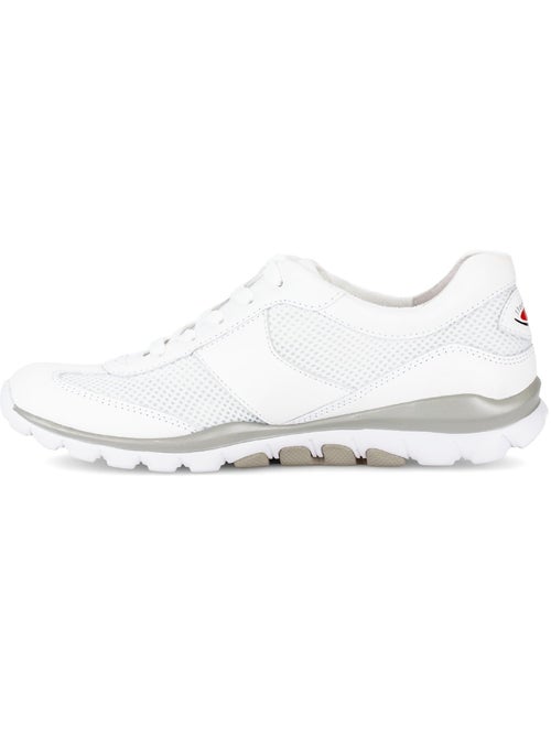 Baskets  en cuir et textile - Kiabi