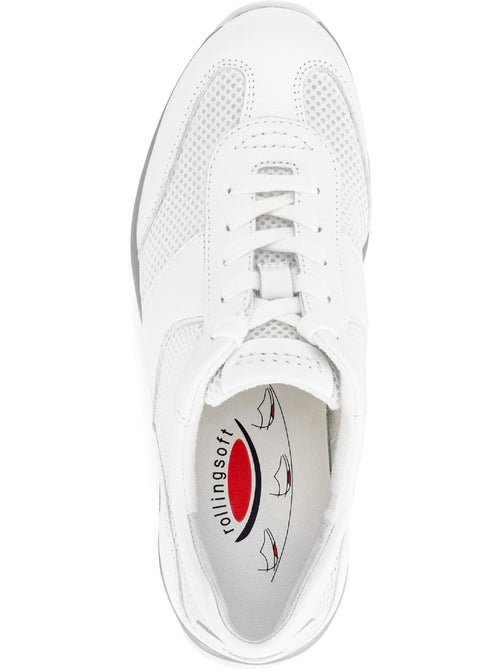 Baskets  en cuir et textile - Kiabi