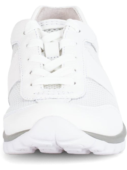 Baskets  en cuir et textile - Kiabi